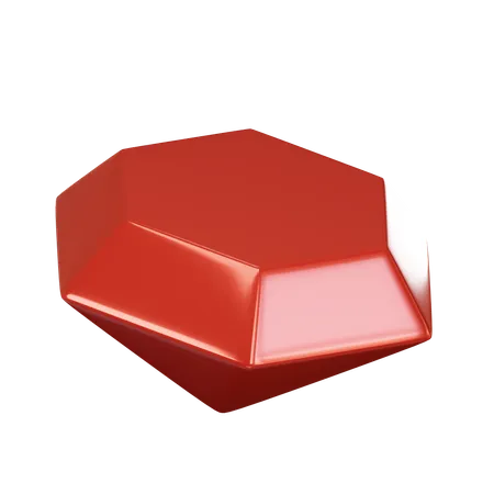 Diamante vermelho  3D Icon