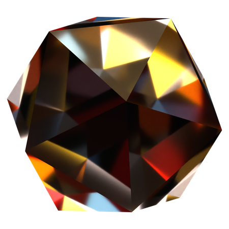 Forma astratta di vetro del diamante  3D Icon