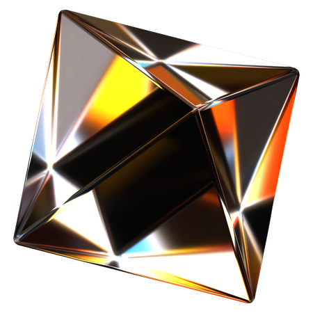 Forma abstracta de cristal de diamante  3D Icon