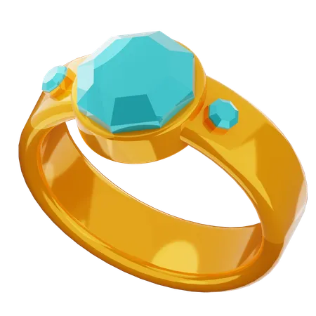 Diamant-Ring  3D Icon