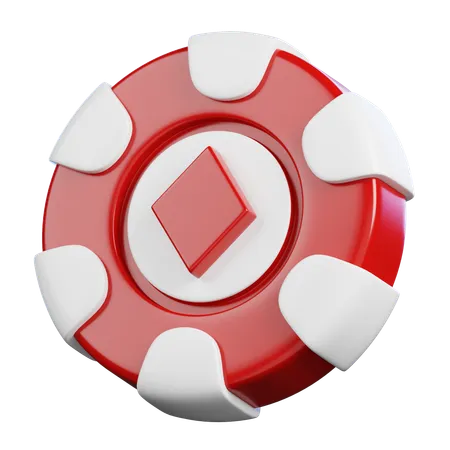 Jeton de poker diamants  3D Icon