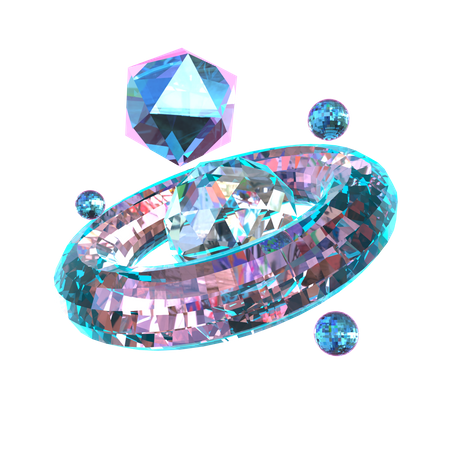 Diamond Abstract Shape  3D Icon