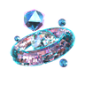 3d diamond abstract shape illustration