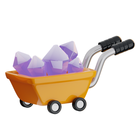 Diamond Cart  3D Icon