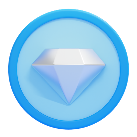 Diamond Coin  3D Icon