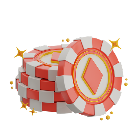 Diamond Coin Stack  3D Icon