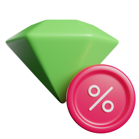 Diamond Discount  3D Icon