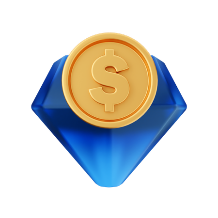 Diamond Dollar  3D Icon