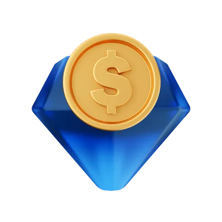 Diamond Dollar  3D Icon