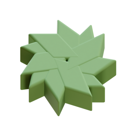 Diamond End Star  3D Illustration