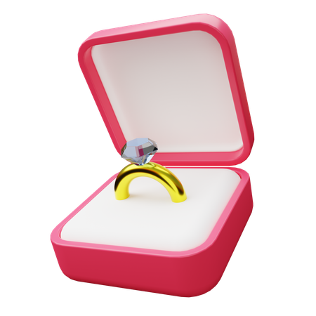 Diamond Engagement Ring 3D Render  3D Icon