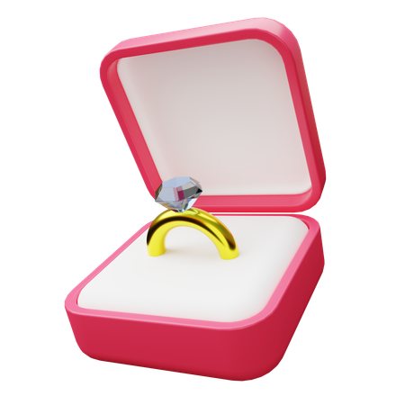 Diamond Engagement Ring 3D Render  3D Icon