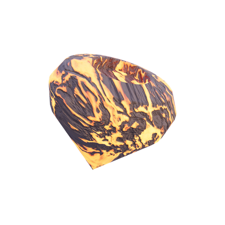 Diamond Lava Rock Abstract Shape  3D Icon