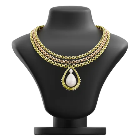 ダイアモンドのネックレス  3D Icon
