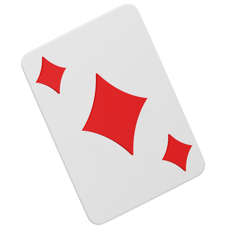 Carte à jouer au poker diamant  3D Icon