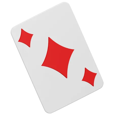 Diamond Poker Playing Card  3D Icon