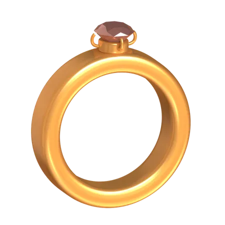 Diamond Ring 3 D Wedding Icon 3D Icon