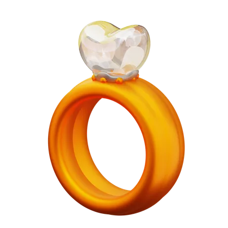 3 D Illustration Of Love Rings 3D Icon