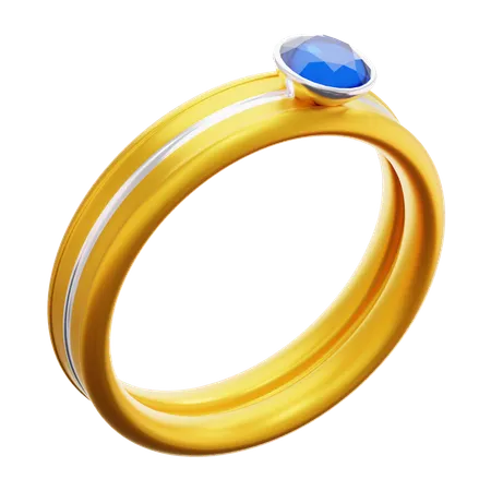 3 D Rendering Diamond Ring Illustration 3D Icon