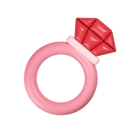 Diamond Ring Icon Illustration In 3 D Design 3D Icon