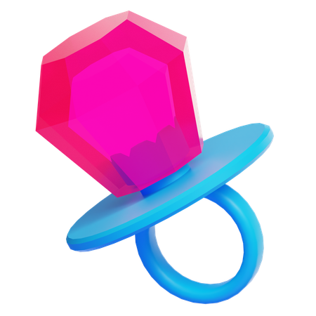다이아몬드 반지  3D Icon