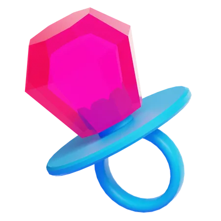 다이아몬드 반지  3D Icon