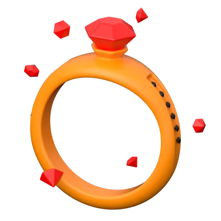 Diamond Ring  3D Icon