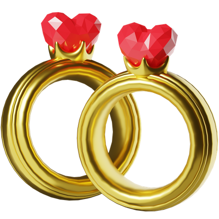 Diamond Rings  3D Icon