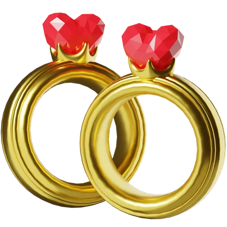 Diamond Rings  3D Icon