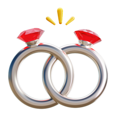 Diamond Rings  3D Icon