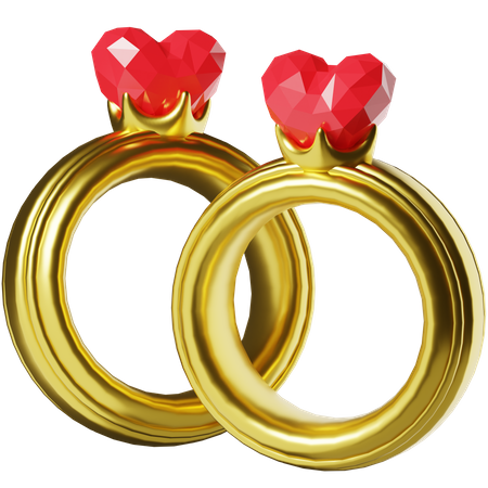 Diamond Rings  3D Icon