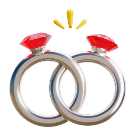 Diamond Rings  3D Icon