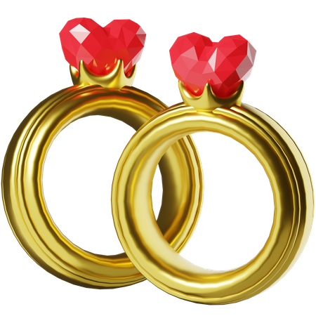 Diamond Rings 3D Icon