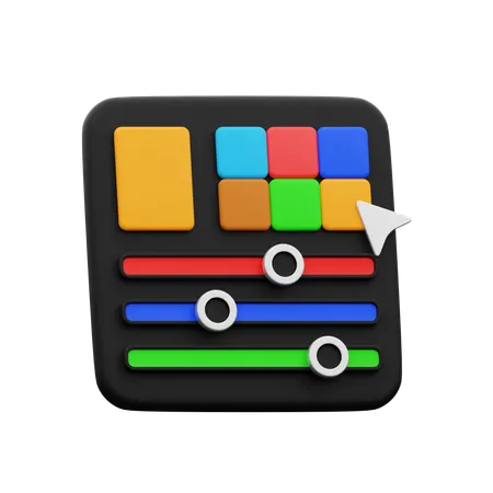 Diapositives en couleur  3D Icon