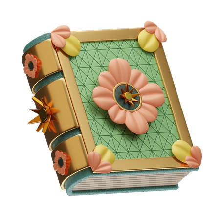 Diario de encantamiento floral  3D Icon