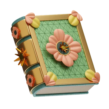 Diario de encantamiento floral  3D Icon