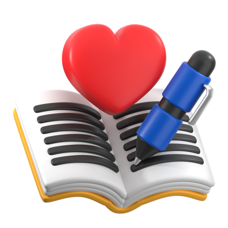 Diario de gratitud  3D Icon