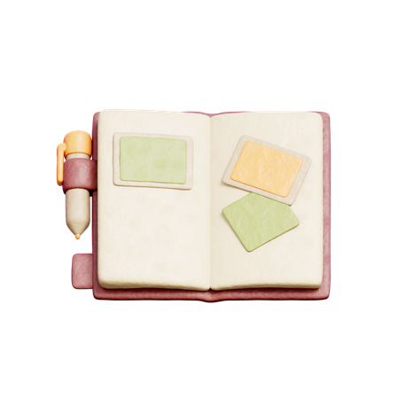 Diario de viaje  3D Icon