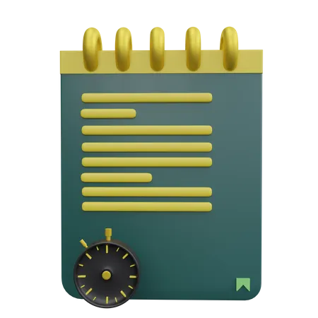 Diary  3D Icon