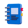 3d diary book emoji