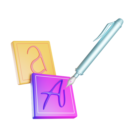 Dibujo del alfabeto  3D Icon