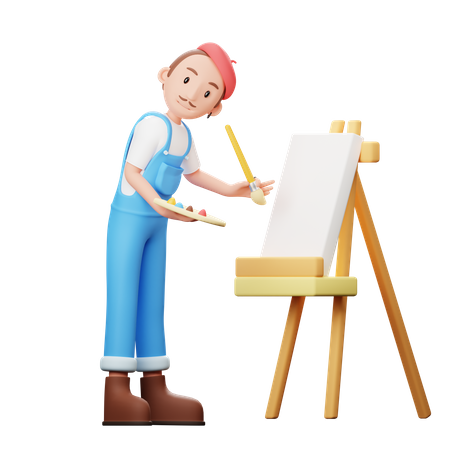 Dibujo del artista  3D Illustration