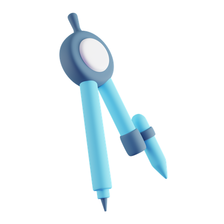 Compás de dibujo  3D Icon