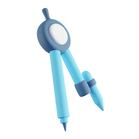 Compás de dibujo  3D Icon