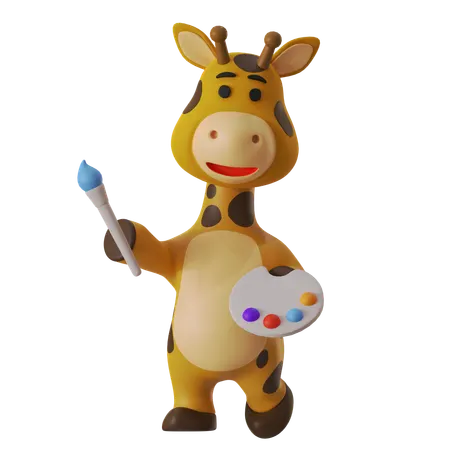 Dibujo de jirafa  3D Illustration