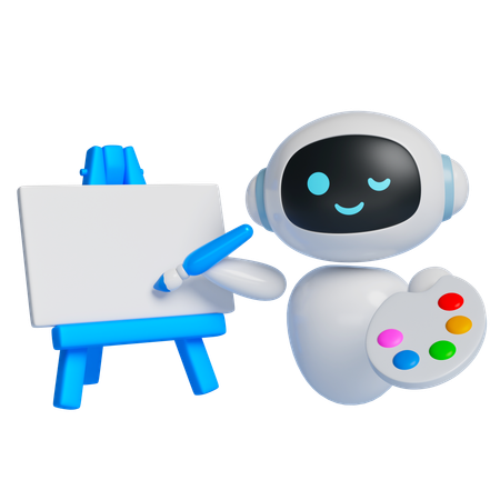 Dibujo de robot  3D Icon