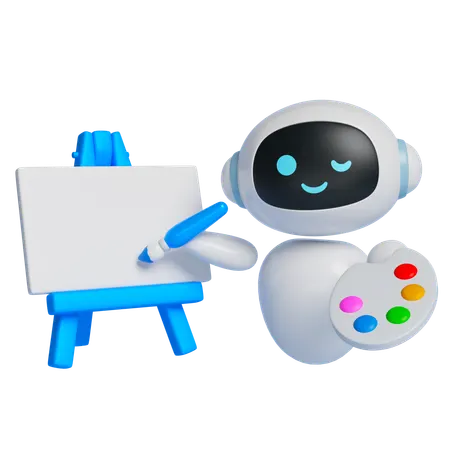 Dibujo de robot  3D Icon