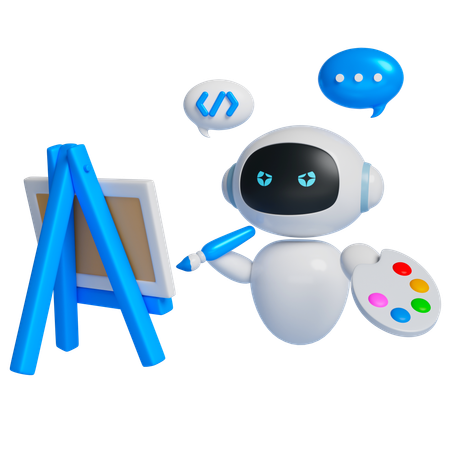 Dibujo de robot  3D Icon