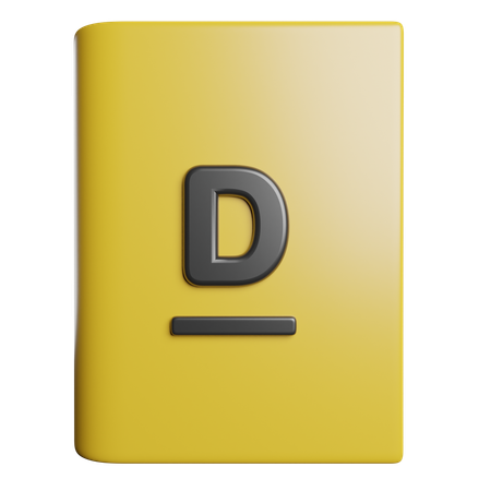 Diccionario  3D Icon
