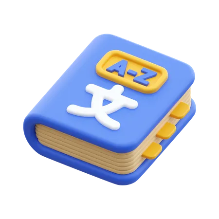 Libro de diccionario  3D Icon
